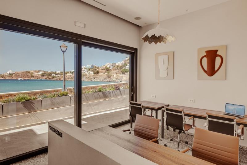 Work space area with view, Armia Experience Hotel, Sýros