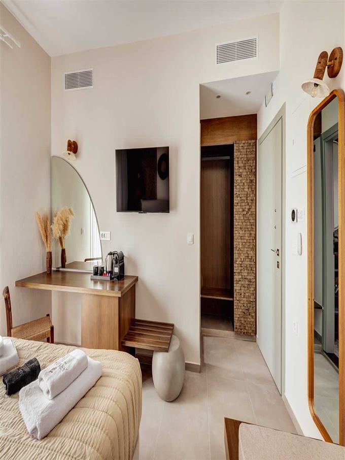 Deluxe Sea View Room with Balcony & Sofa Bed at Armia Experience Hotel, Vari, Syros