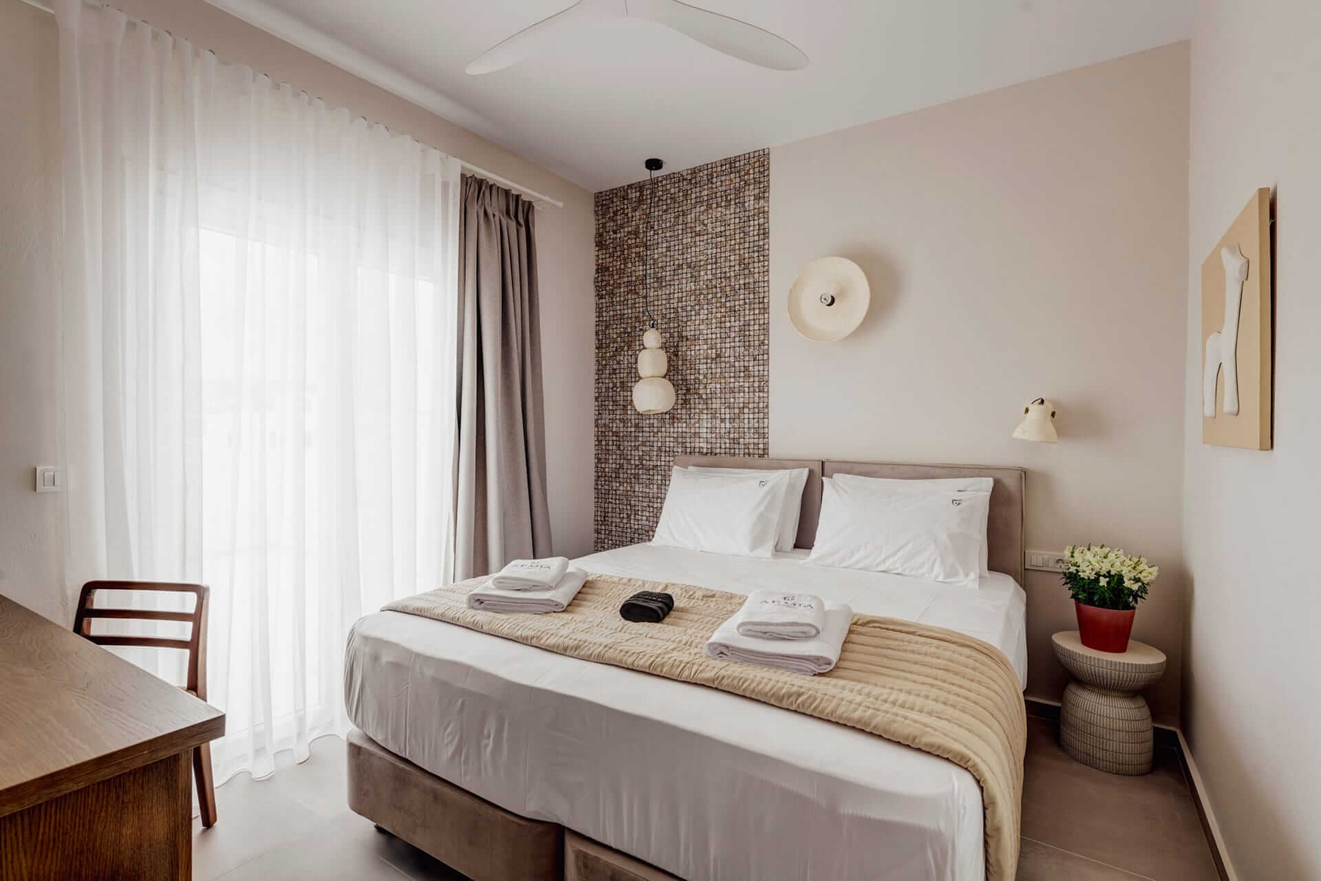 Standard Ground Floor Room with Garden View & Balcony at Armia Experience Hotel, Vari, Syros